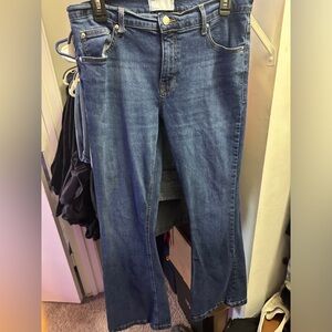 GOOD condition 32W 32L Flare Dark Wash Blue Denim Jeans by ASOS